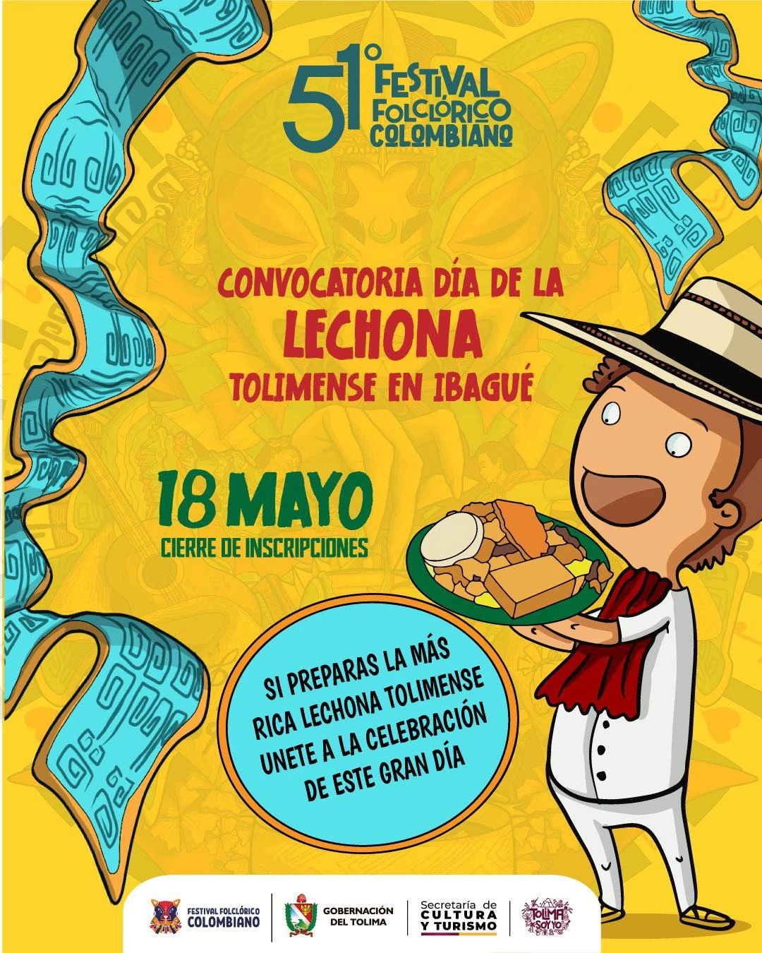 Convocatoria día de la lechona Tolimense en Ibagué